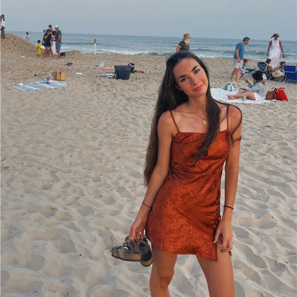Princess Polly Orange Norman Mini Slip Dress